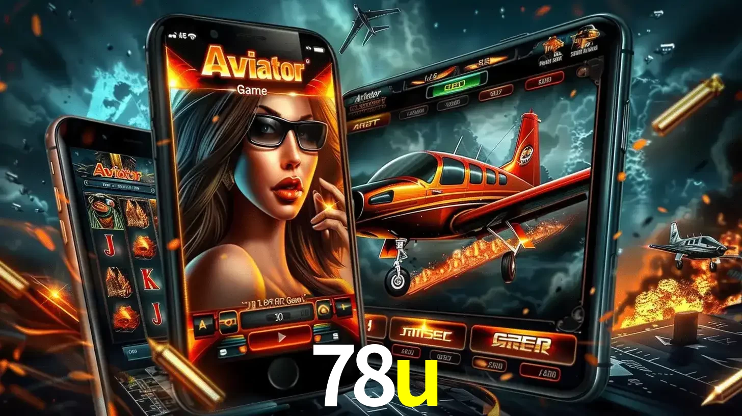 O popular jogo de apostas Aviator exibido em vários celulares e tablets, mostrando a interface emocionante e a ação de voo disponíveis para jogar agora no 78u.