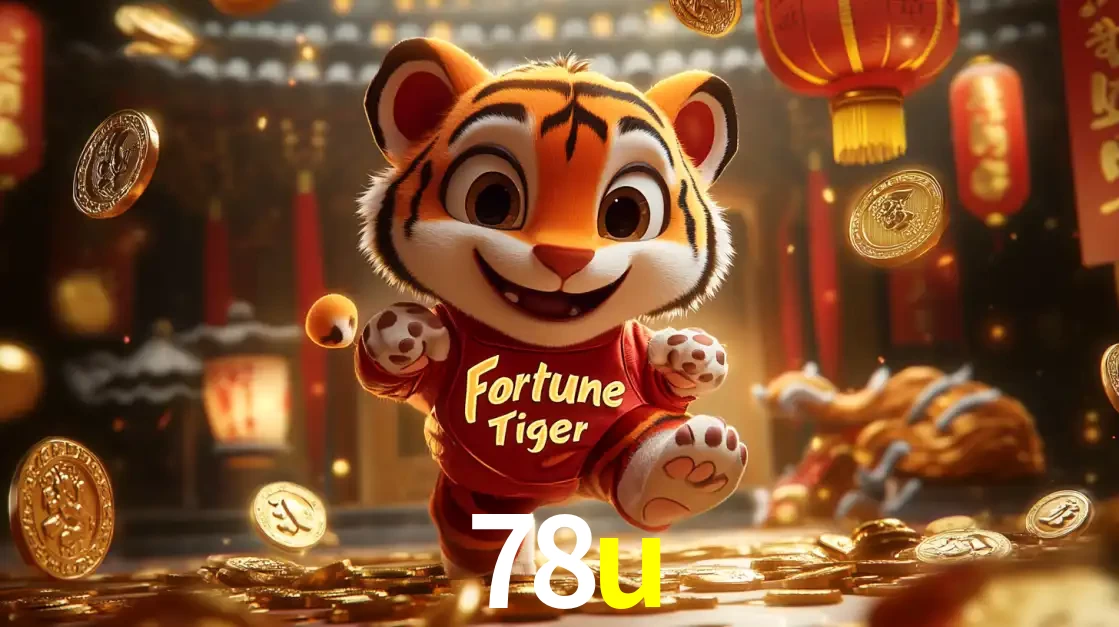 O alegre personagem do Fortune Tiger correndo sobre um caminho de moedas de ouro, simbolizando os grandes prêmios e a diversão do popular jogo de slot do 78u.