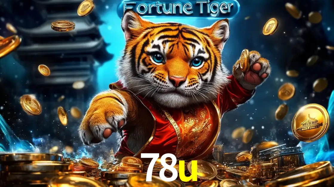 Imagem promocional do jogo de slot Fortune Tiger, com um tigre majestoso em traje tradicional cercado por uma fortuna em moedas de ouro, disponível agora no cassino 78u.